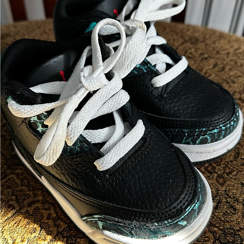 Kids Black and Green Sneakers